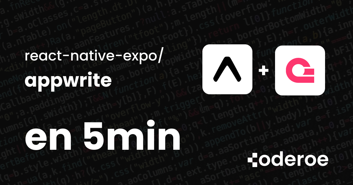 Comment configurer Appwrite sur Expo React Native